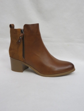 Botki damskie ocieplane na obcasie (36-41) C702 CAMEL