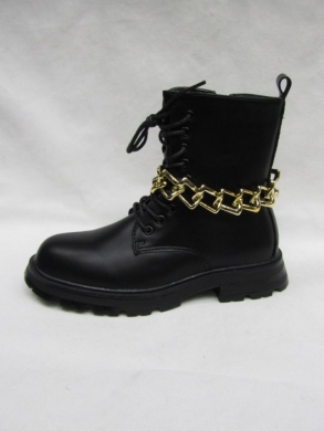 Botki dziewczęce ocieplane (30-36) 7508-3A BLACK