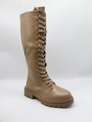 Kozaki damskie ocieplane na płaskim (36-41) F6005 KHAKI