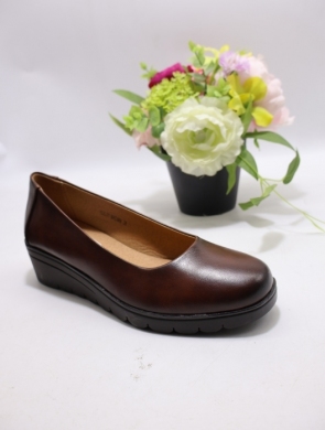 Półbuty damskie na koturnie (36-41) YCC71 BROWN
