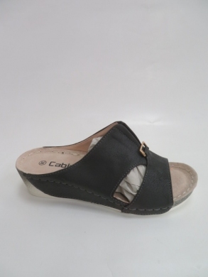 Klapki damskie na koturnie (36-41) J5314-1 BLACK