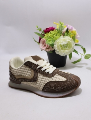 Buty sportowe damskie na płaskim (36-41) K1773 BROWN