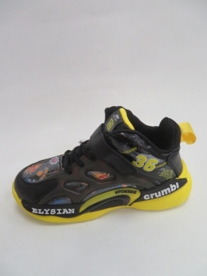 Buty sportowe chłopięce (32-37) L354 BLACK/YELLOW