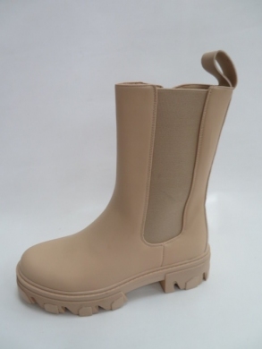 Kozaki damskie jesienne na płaskim (36-41) HBL-10 BEIGE
