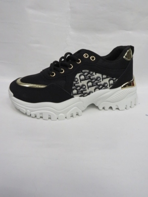 Buty sportowe damskie na płaskim (36-41) B-53 BLACK