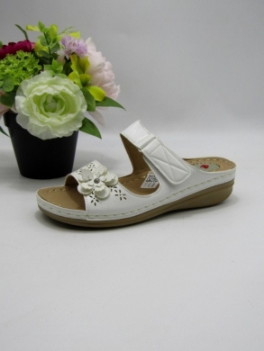 Klapki damskie na płaskim (36-41) KS8-518 WHITE