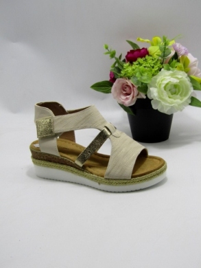 Sandały damskie na płaskim (36-41) F6396 BEIGE