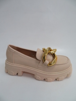 Mokasyny damskie na koturnie (36-41) 2352 BEIGE