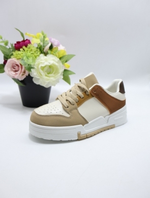 Buty sportowe damskie na płaskim (36-41) 88-160 BROWN