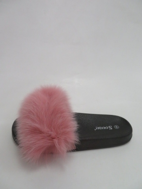 Klapki damskie z futerkiem (36-41) WB01 DPINK