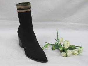 Kozaki damskie jesienne na obcasie (36-41) NS263 BLACK