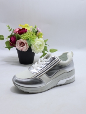 Buty sportowe damskie na koturnie (36-41) 0-1682 WHITE