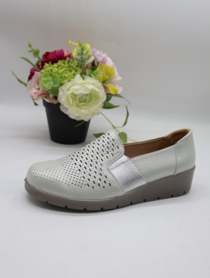 Półbuty damskie na płaskim (36-42) 2956-16 WHITE