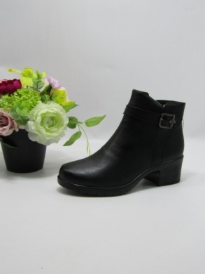 Botki damskie ocieplane na obcasie (36-42) 7114-1 BLACK