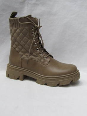 Botki damskie na płaskim (36-41) DE325 KHAKI