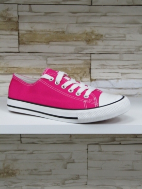Trampki damskie na płaskim (36-41) 8A07 FUCHSIA