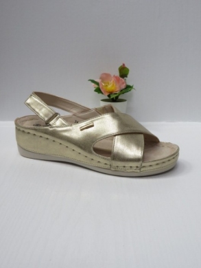 Sandały damskie na koturnie (36-41) 7AA2302 GOLD