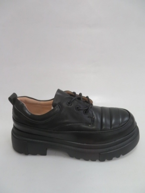 Półbuty damskie na płaskim (36-41) C21-8681 BLACK