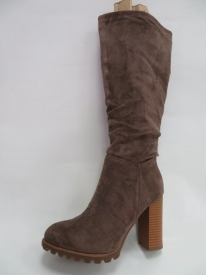 Kozaki damskie ocieplane na obcasie (36-41) F165 KHAKI