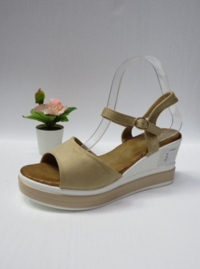 Sandały damskie na koturnie (36-41) R36 BEIGE