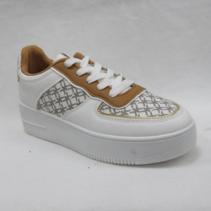 Buty sportowe damskie na płaskim (36-41) AB956 WHITE