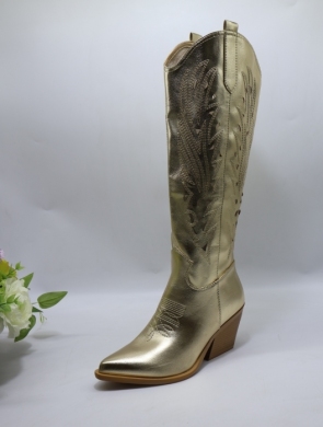 Kozaki damskie na obcasie (36-41) 8130 GOLD