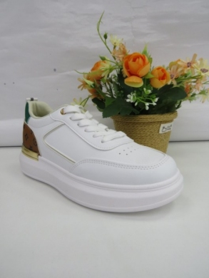 Buty sportowe damskie na płaskim (36-41) 23-01 BROWN