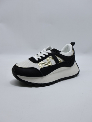 Buty sportowe damskie na płaskim (36-41) 8-106 BLACK