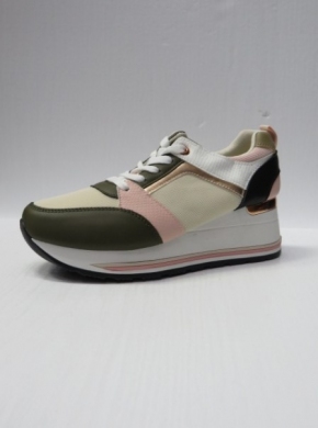 Buty sportowe damskie na koturnie (36-41) K2203 GREEN