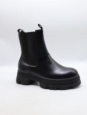Botki damskie ocieplane na płaskim (36-41) VL185 BLACK