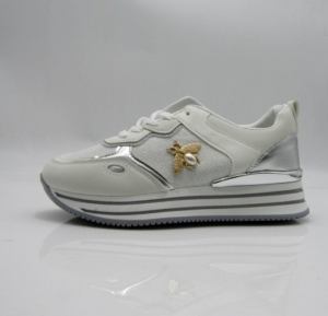 Buty sportowe damskie na płaskim (36-41) LL1903 WHITE