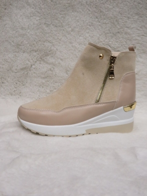 Botki damskie ocieplane na koturnie (36-41) HY713 BEIGE