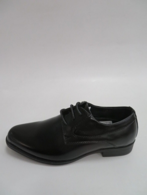 Półbuty męskie -skórzane (31-36) C 393 BLACK