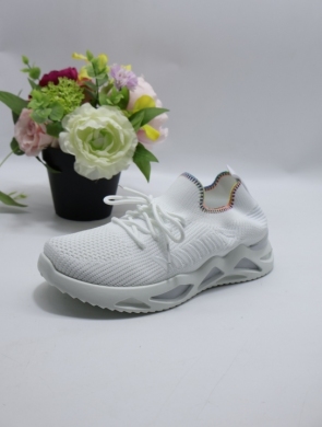 Buty sportowe damskie na płaskim (36-41) REB055 WHITE