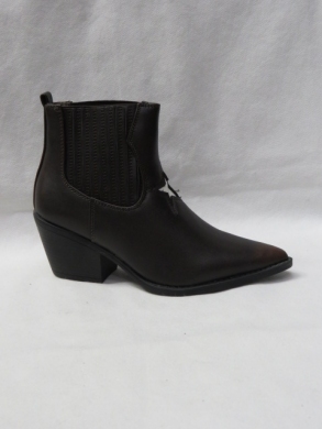 Botki damskie na obcasie (36-41) 1539 BROWN
