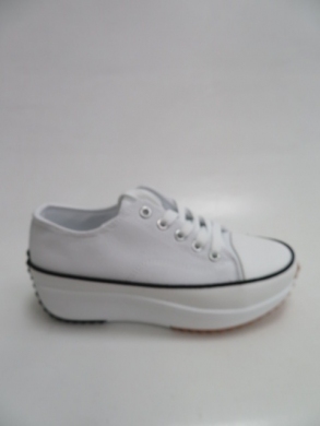 Trampki damskie na koturnie (36-41) 116 WHITE