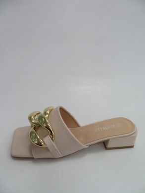 Klapki damskie na obcasie (36-41) G352 BEIGE