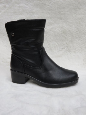Kozaki damskie ocieplane na płaskim (39-43) DJF-61 BLACK