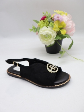 Sandały damskie na płaskim (36-41) J1902 BLACK