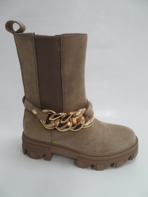 Botki damskie jesienne na płaskim (36-41) DE1058S KHAKI