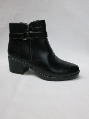 Botki damskie ocieplane na obcasie (36-43) 7613-1 BLACK