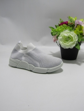 Buty sportowe damskie na płaskim (36-41) LW620 WHITE