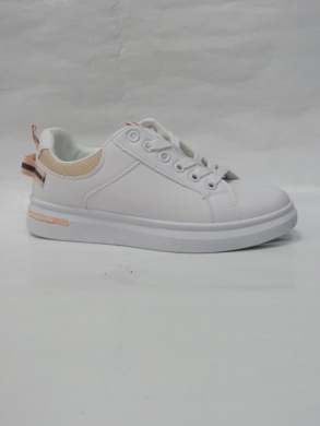 Buty sportowe damskie na płaskim (36-41) BO-723 WHITE/PINK