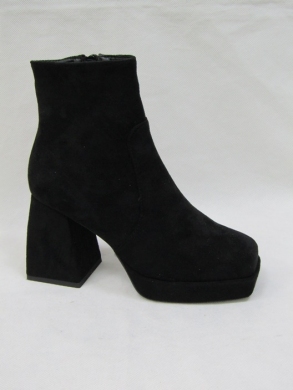 Botki damskie ocieplane na obcasie (36-41) NS293 BLACK