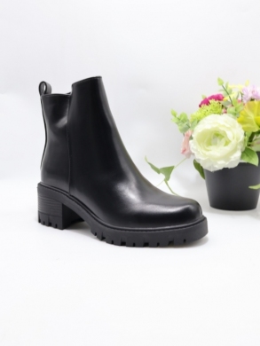 Botki damskie ocieplane na obcasie (36-41) WZ-72 BLACK