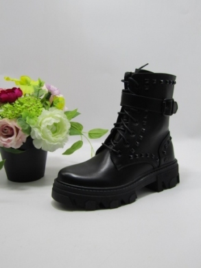 Botki damskie na płaskim (36-41) DE1021 BLACK
