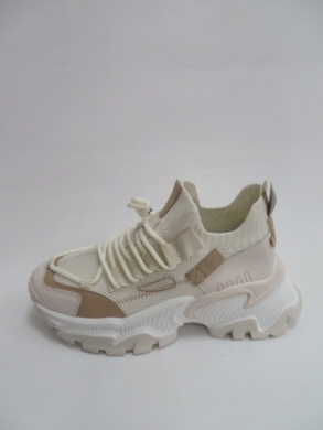 Buty sportowe damskie na płaskim (36-41) 9206 BEIGE