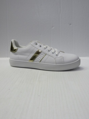 Buty sportowe damskie na płaskim (36-41) B1012 WHITE/GOLD