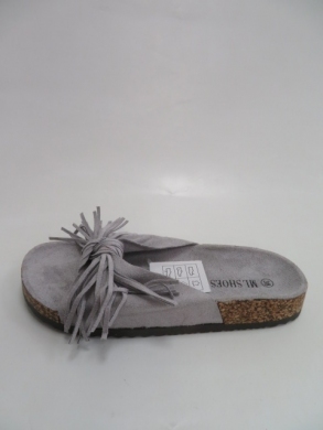 Klapki damskie na płaskim (36-41) 1001-18 GREY