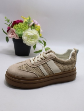 Buty sportowe damskie na płaskim (36-41) PC320 KHAKI